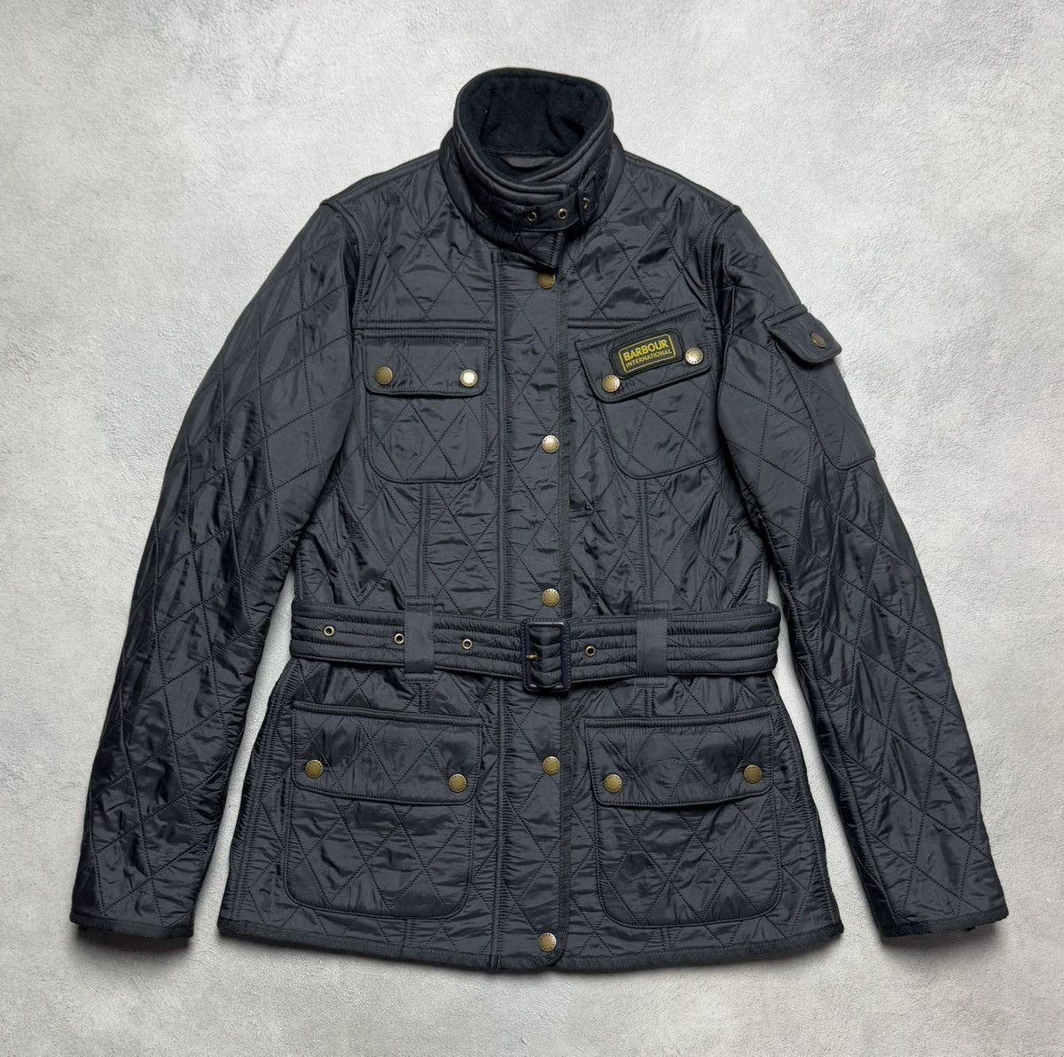 Barbour Barbour International Polarquilt Quilted Jacket Biker Size S / US 4 / IT 40 - 1 Thumbnail