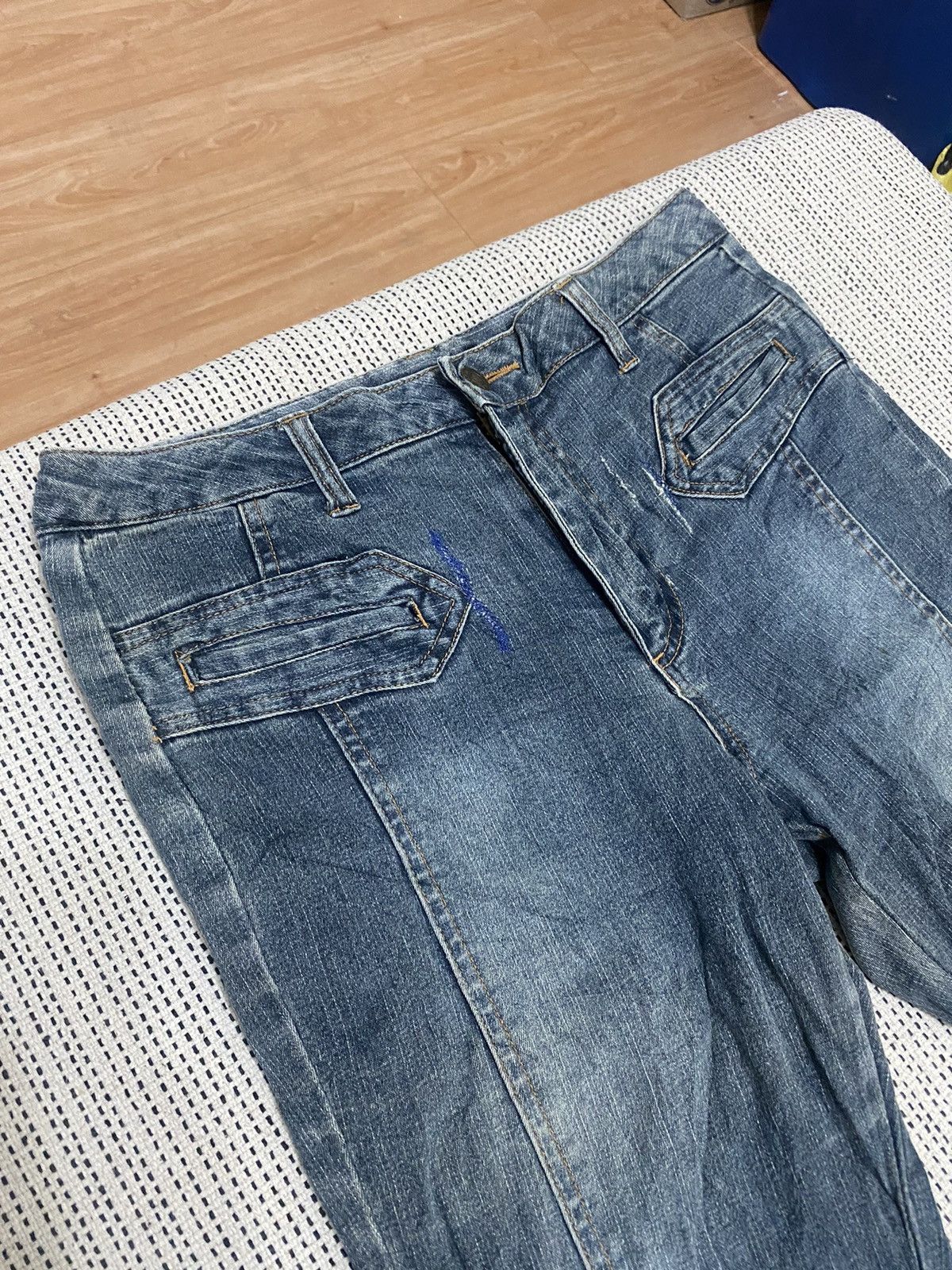 Japanese Brand × Vintage Distressed bootcut third gear very rare Size 31" - 3 Thumbnail