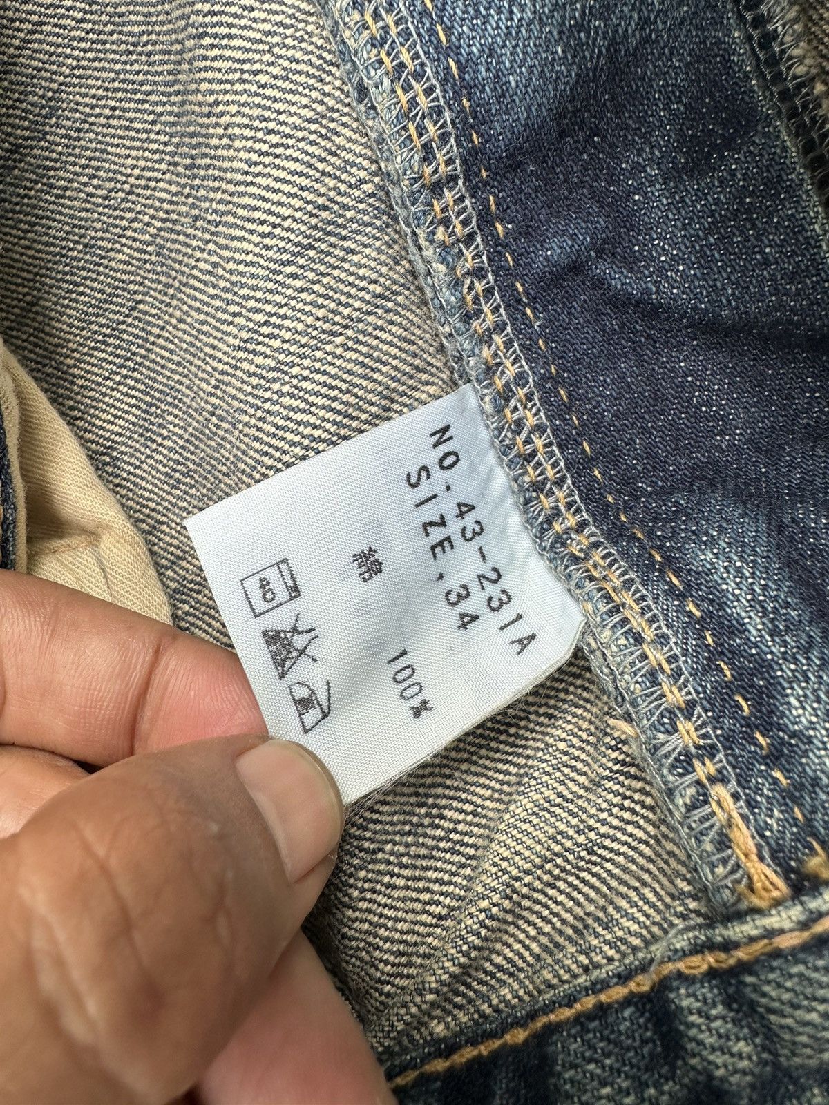 Warehouse 🔥 Vintage Spell Bound Japan Flare Distressed Denim D26 Size US 34 / EU 50 - 13 Thumbnail