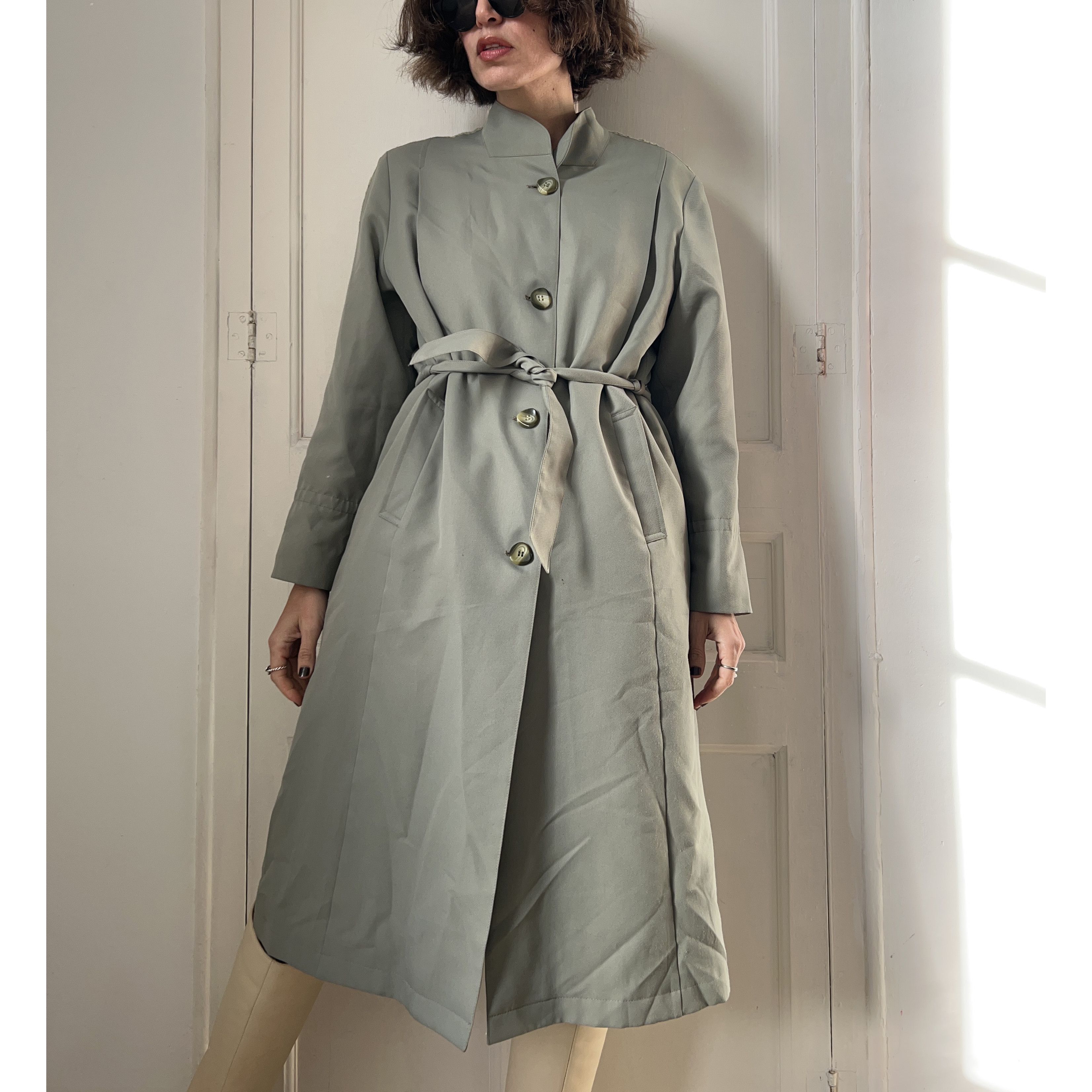 Vintage Vintage 70s Sage Green Sherpa Lined Coat Size M / US 6-8 / IT 42-44 - 8 Thumbnail