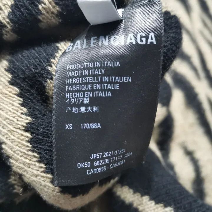 Balenciaga Balenciaga Vintage Zebra Print Knit Sweater 0079-2507 Size US XS / EU 42 / 0 - 5 Thumbnail