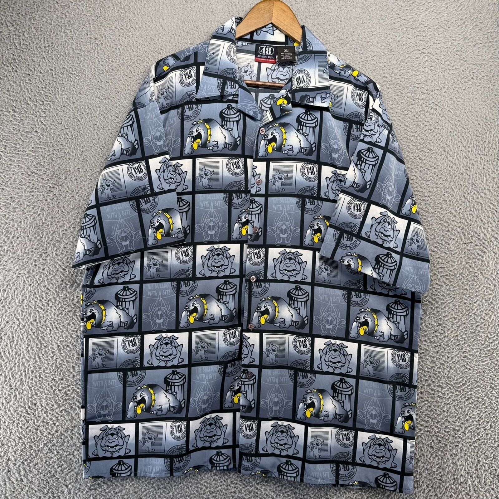 Vintage Vintage Bulldog Shirt Men's XL Hip Hop All over 48 Jeans Size US XL / EU 56 / 4 - 2 Thumbnail