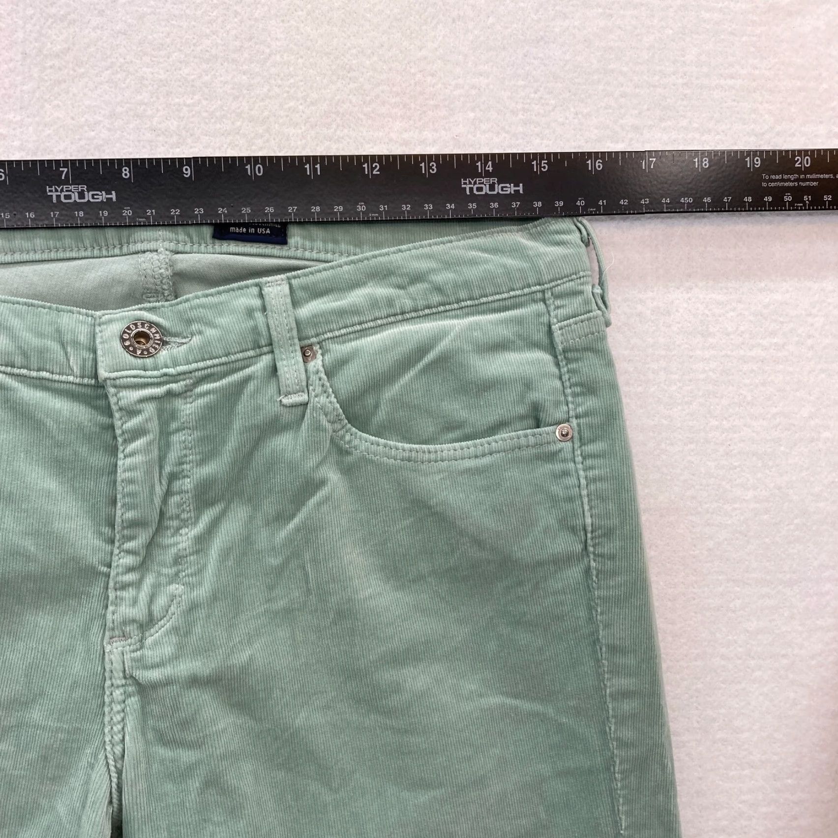 Vintage AG Adriano Goldschmied Stevie Ankle Pant Women's 30 Green Corduroy Slim Straight Pants Size 30" / US 8 / IT 44 - 6 Thumbnail