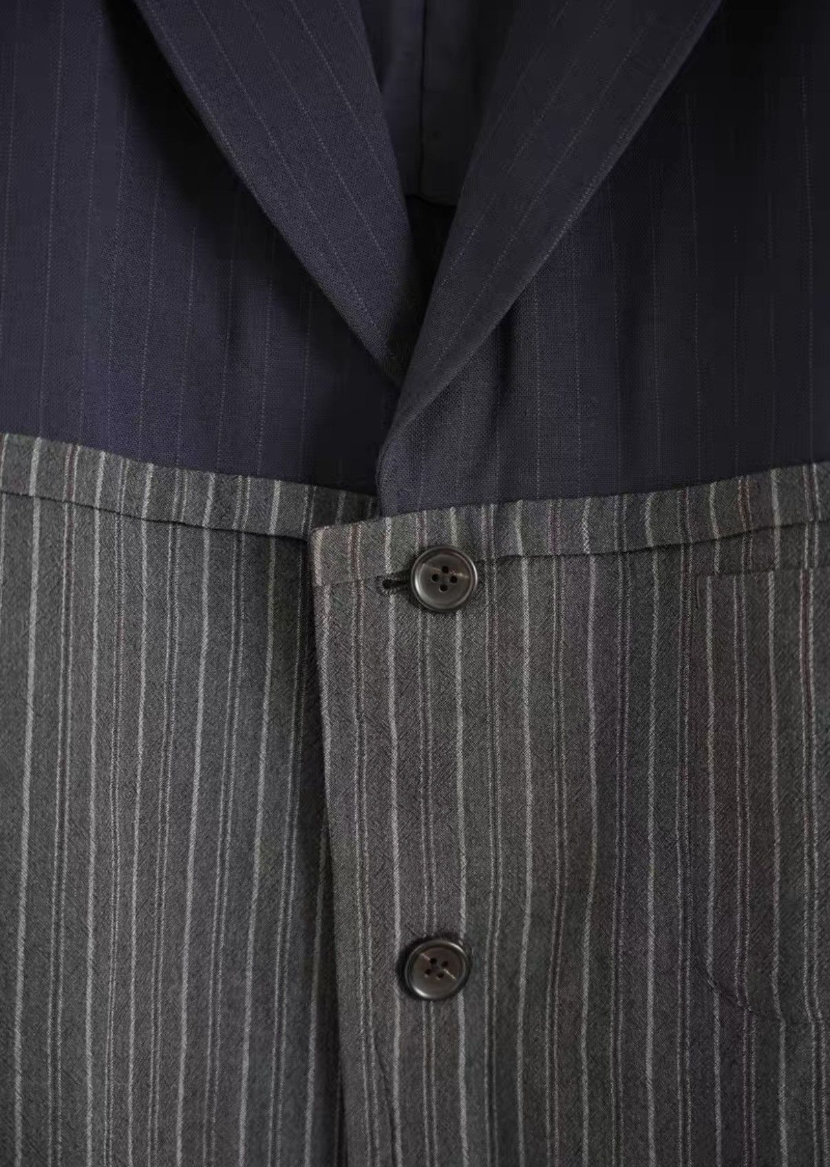 Yohji Yamamoto Yohji Yamamoto 94ss Striped Panel Wool Blazer K4 Size US M / EU 48-50 / 2 - 4 Thumbnail