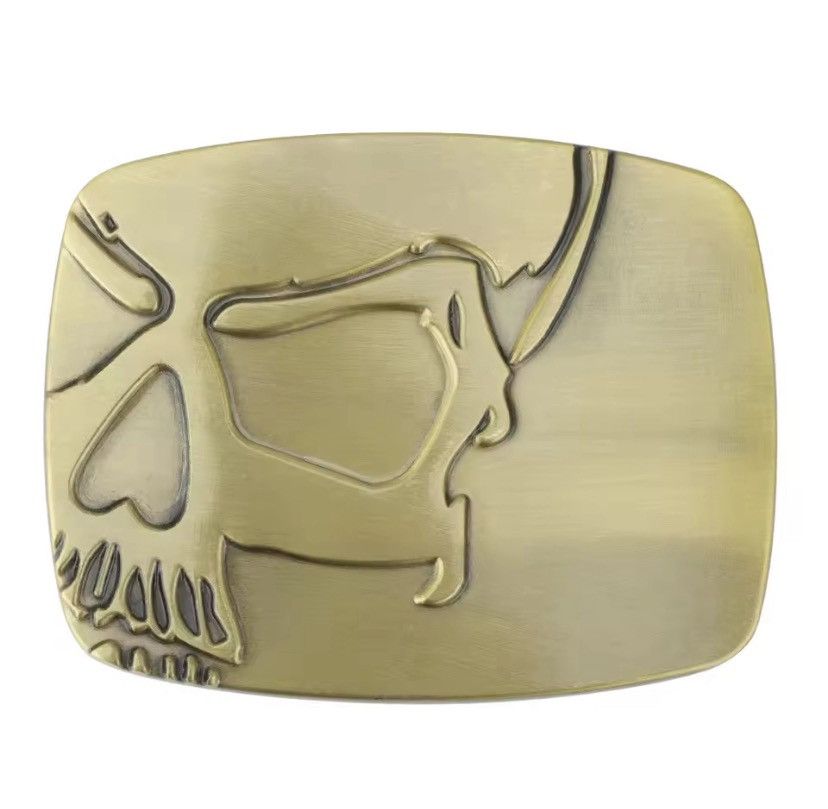 Other Skull Alloy Square Skeleton Belt Buckle Size ONE SIZE - 1 Thumbnail