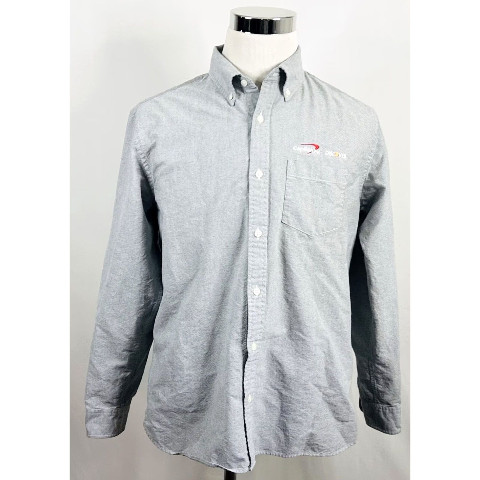 Brooks Brothers Brooks Brothers Oxford Shirt Gray Large 100% Cotton Casual Button Down Size US L / EU 52-54 / 3 - 2 Thumbnail