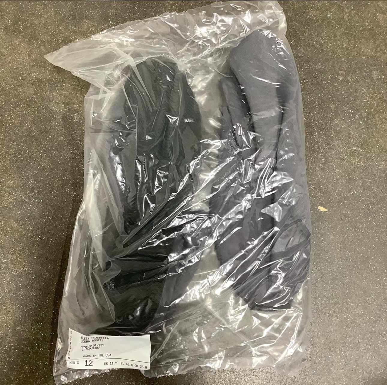 image of Adidas x Los Angeles Apparel Kanye West Coachella Scuba Boots in Black/Gray, Men's (Size 12)