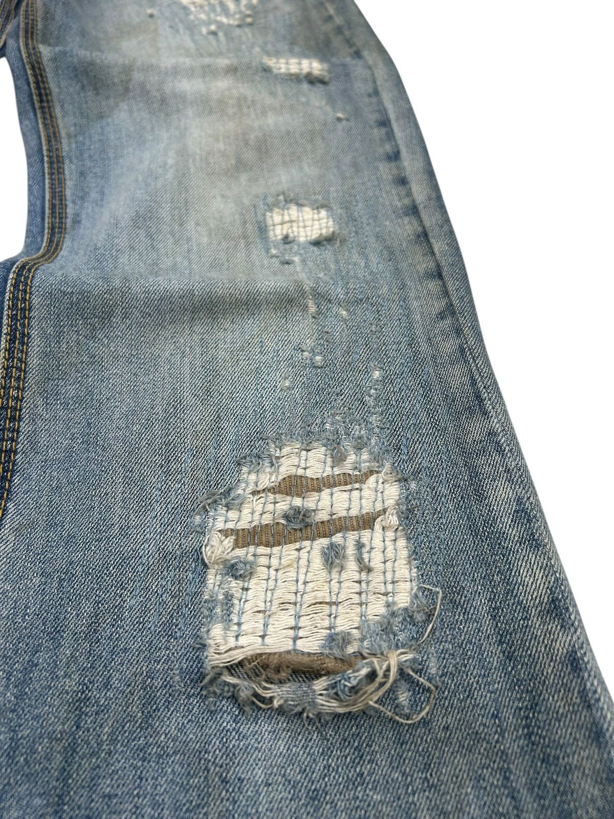 Le Grande Bleu (L.G.B.) Vintage Flare Redsquad Denim Uruboro Stitch Distressed Dirty Size US 30 / EU 46 - 5 Thumbnail