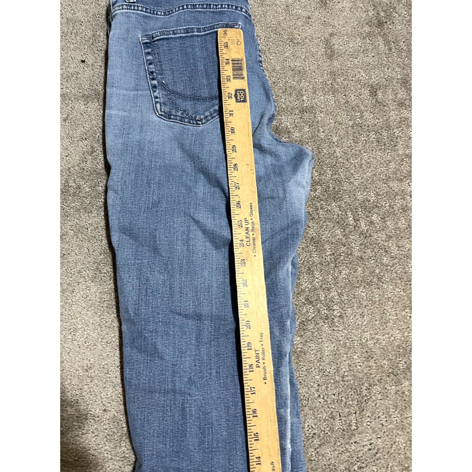 Lee LEE Jeans Regular Straight Leg Mid Rise 5-Pocket Women 30 Blue Denim Cotton Blend Petite 28 Inseam Adult Womens Size 30" / US 8 / IT 44 - 5 Thumbnail