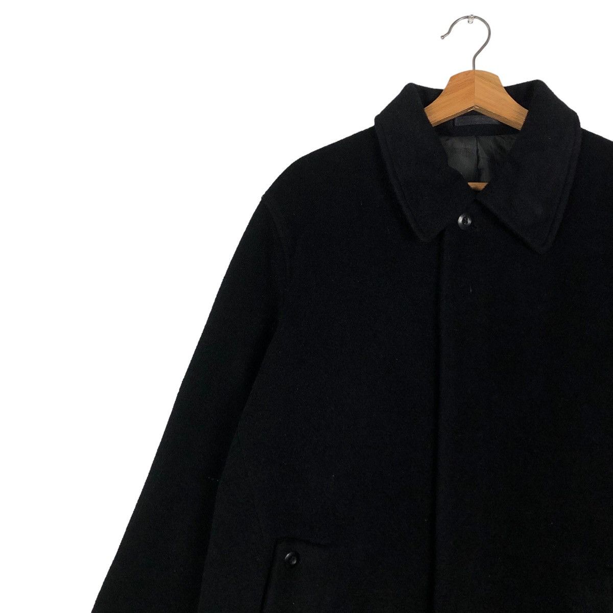Issey Miyake 🔥Rich Black Fly Coats Long Jacket Wool D’Homme A Homme Size US L / EU 52-54 / 3 - 7 Thumbnail