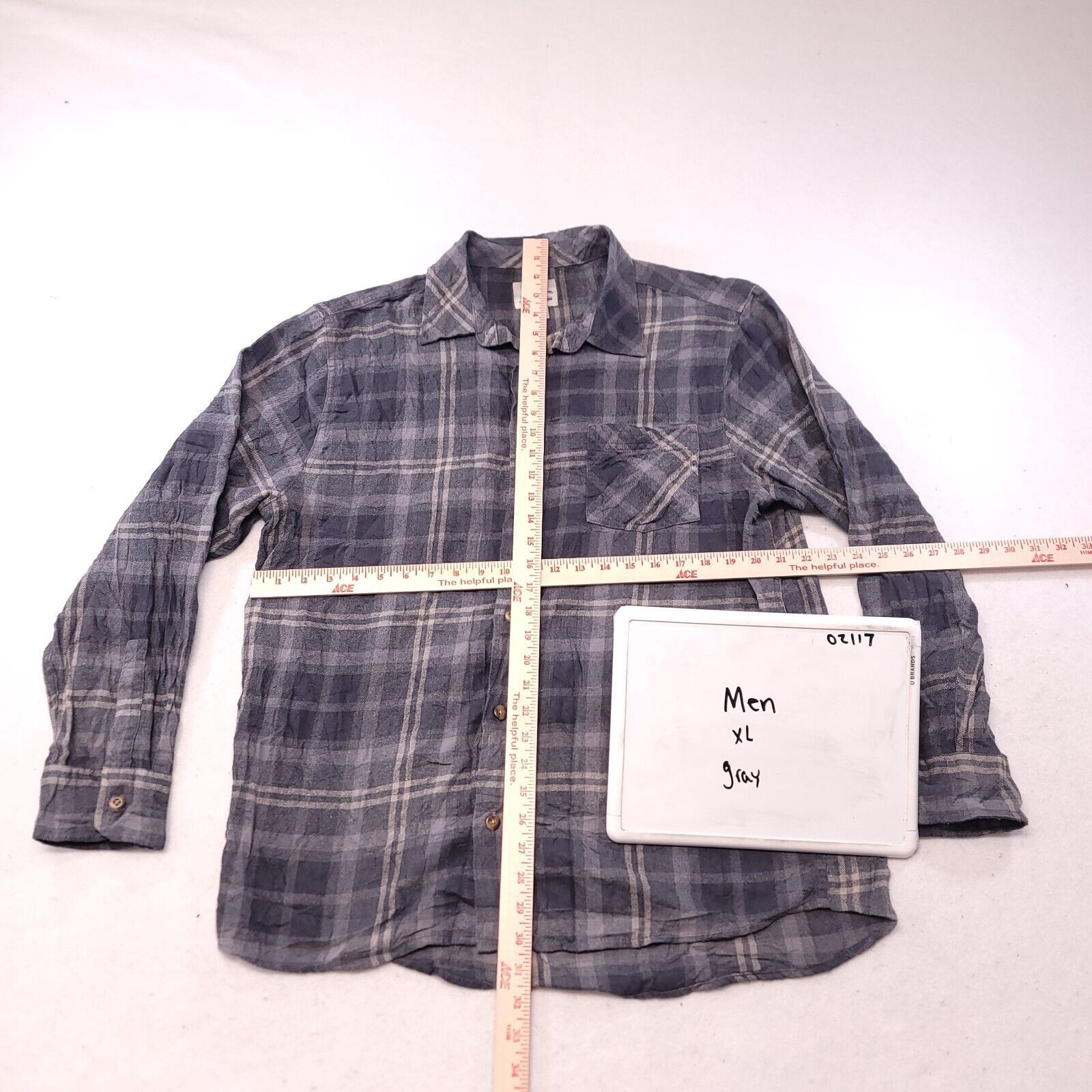 Field & Stream Field & Stream Tartan Flannel Shirt Mens Size XL Gray Size US XL / EU 56 / 4 - 6 Thumbnail