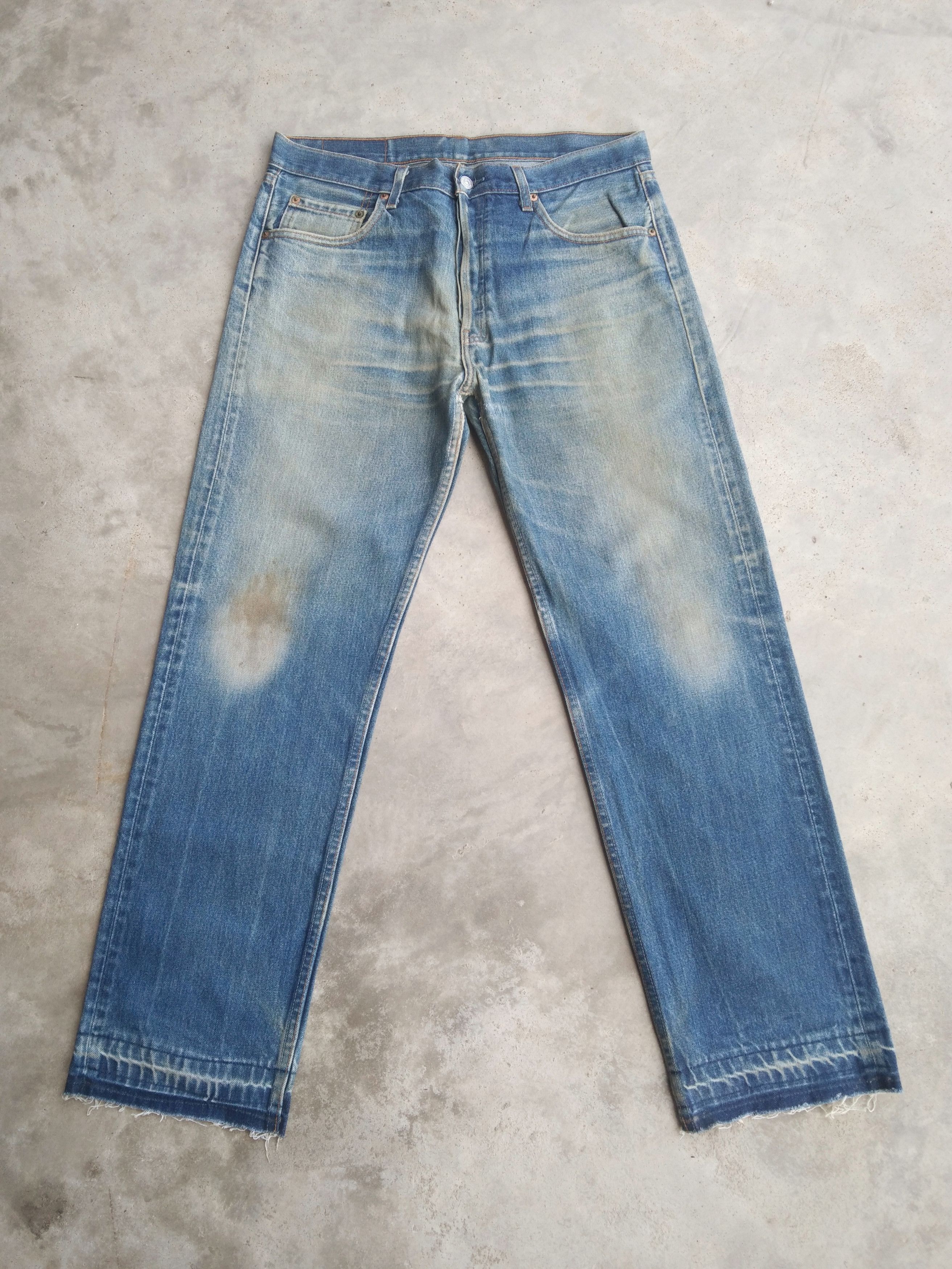 Levi's Vintage Levi's 501 Made In USA Released Hem Distressed Jeans Size US 34 / EU 50 - 1 Thumbnail