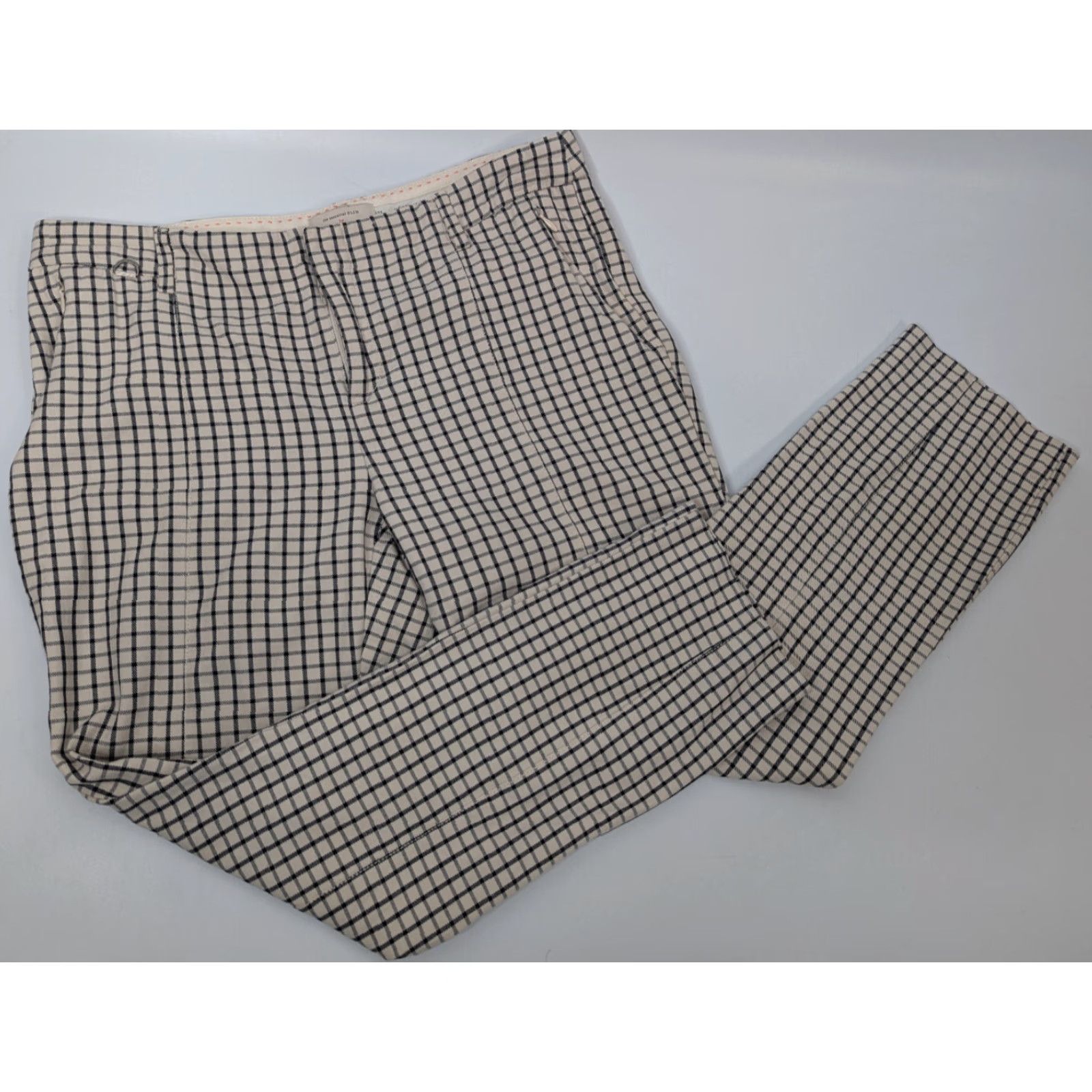 Anthropologie Anthropologie The Essential Slim Trousers Pants Checkered Plaid Women's 6 Size 30" / US 8 / IT 44 - 2 Thumbnail