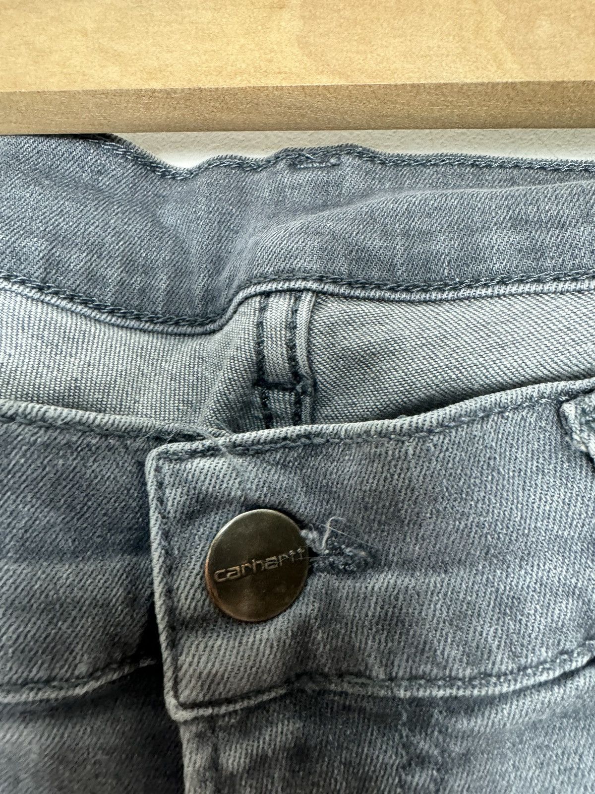 Carhartt Vintage sun faded distressed carhartt denim jeans workstyle Size US 33 - 13 Thumbnail