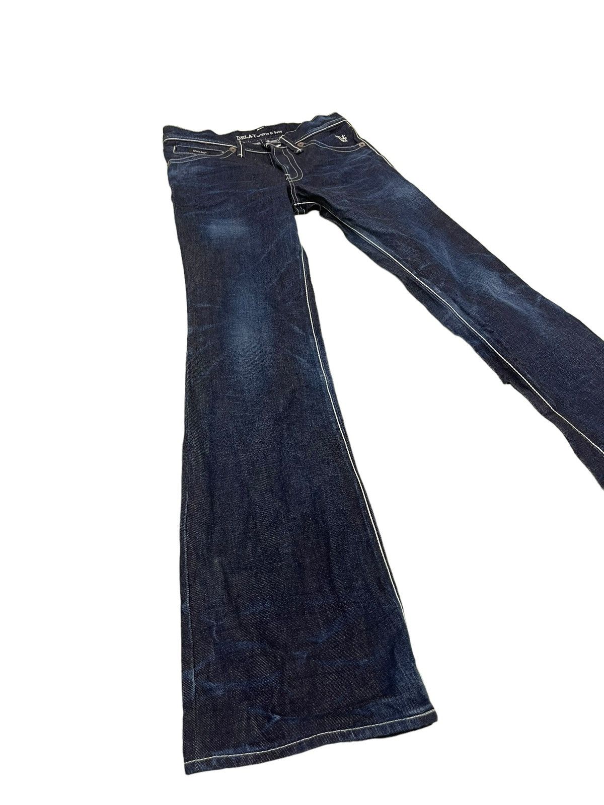 Japanese Brand Flare Jeans Ufin & Sons Japan Faded Boot Cut 8🟦7 Size US 31 - 1 Thumbnail