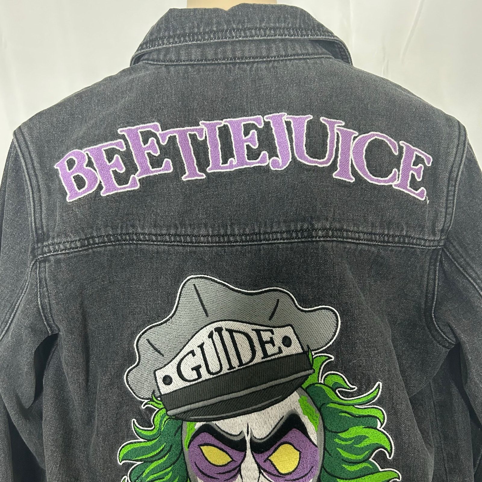 Other Beetlejuice x Cakeworthy Embroidered Denim Jacket Size S/P Size S / US 4 / IT 40 - 4 Thumbnail