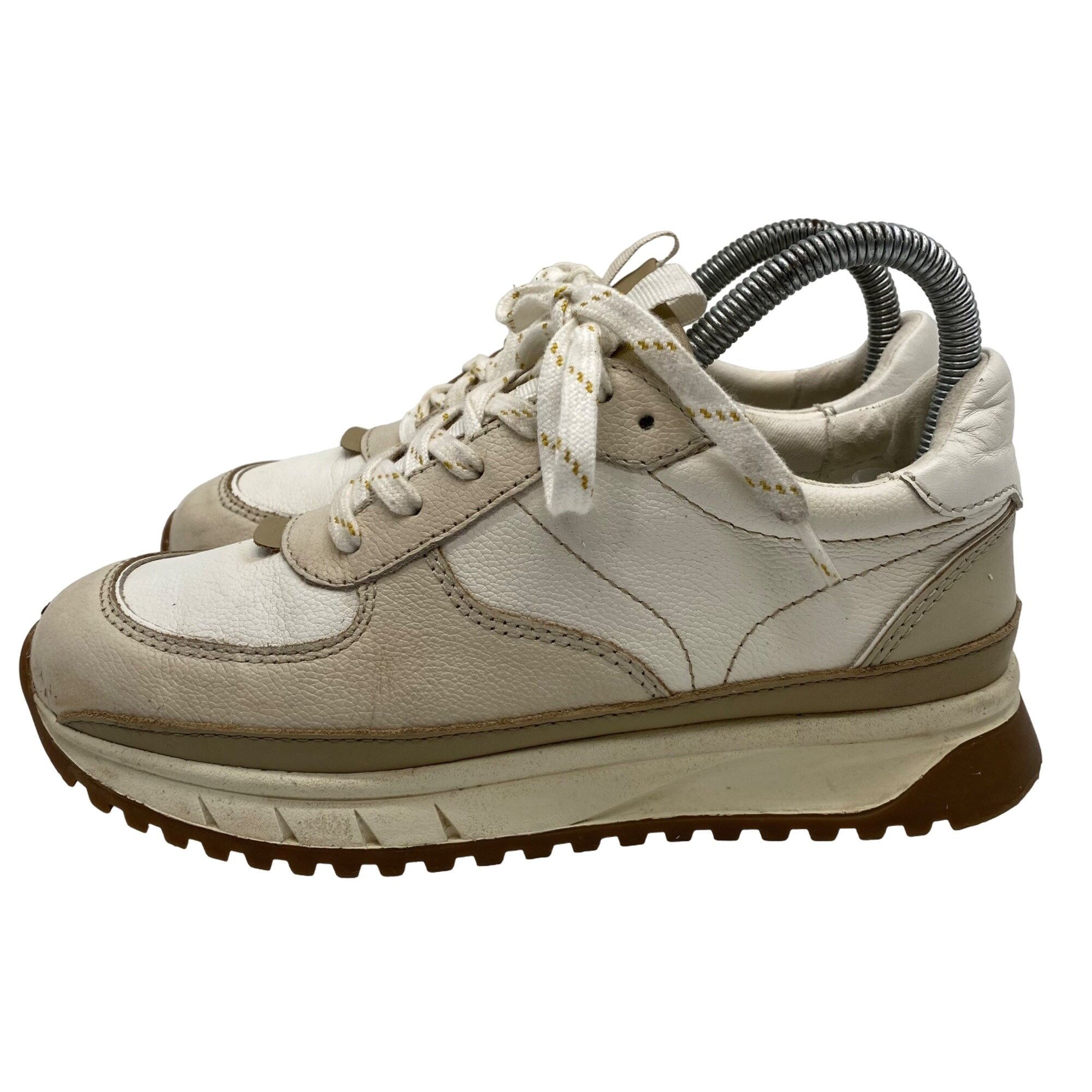 Madewell Madewell Kickoff Neutral Leather Color block Trainer Sneaker Size US 6 / IT 36 - 2 Thumbnail