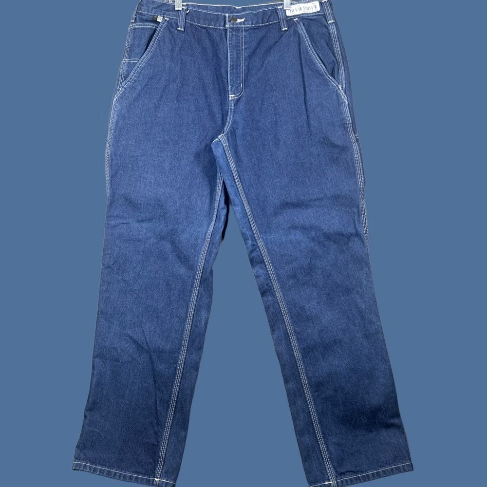 Carhartt Carhartt Mens Jeans Blue Denim Flame Resistant 100% Cotton Work 38x34 Size US 38 / EU 54 - 1 Thumbnail