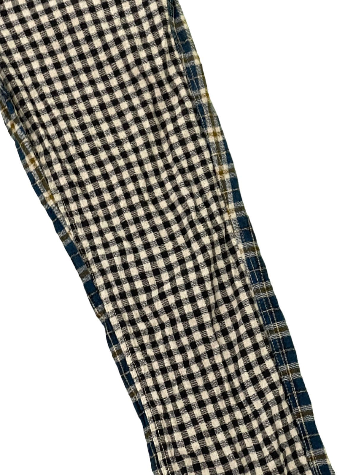 Japanese Brand Linen Check Pant Cube Sugar Straight 7🟦0 Size US 31 - 11 Thumbnail