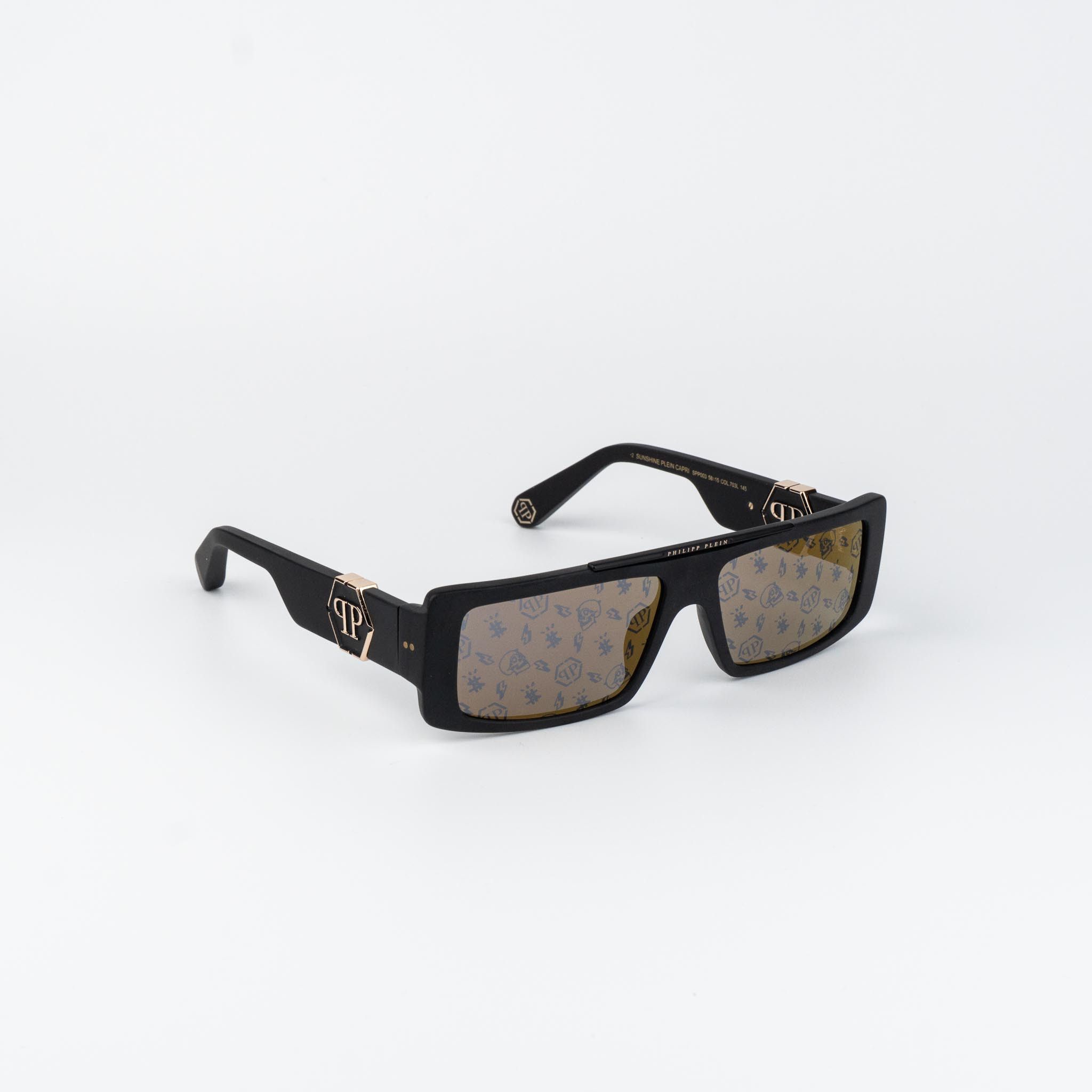 Philipp Plein Philipp Plein Sunglasses Rectangle SPP003M 703L AUTHENTIC Size ONE SIZE - 4 Thumbnail
