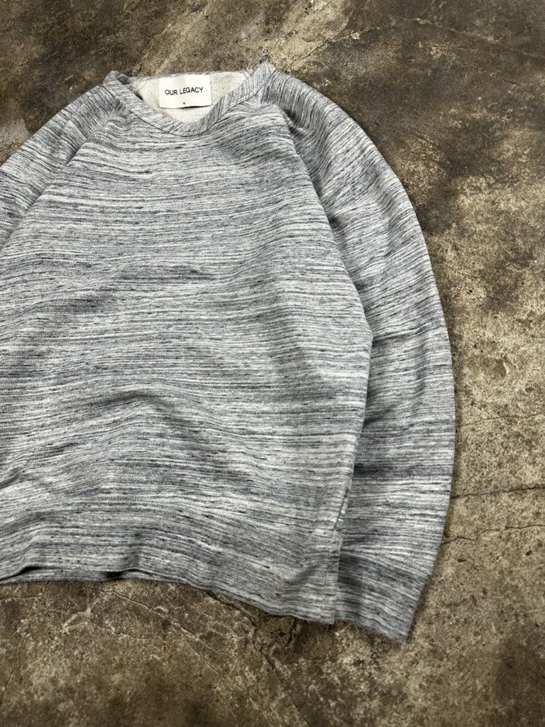 Our Legacy Our Legacy Basic Blank Blue Grey Melange Boxy Crewneck Size US M / EU 48-50 / 2 - 3 Thumbnail