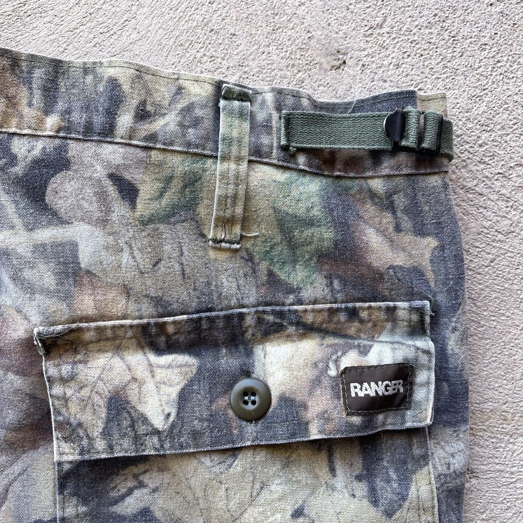 Vintage VINTAGE Ranger Cargo Pants Mens L Green Camouflage 90s Baggy Straight Inseam 30 Relaxed Comfort Pockets USA Size US 38 / EU 54 - 6 Thumbnail