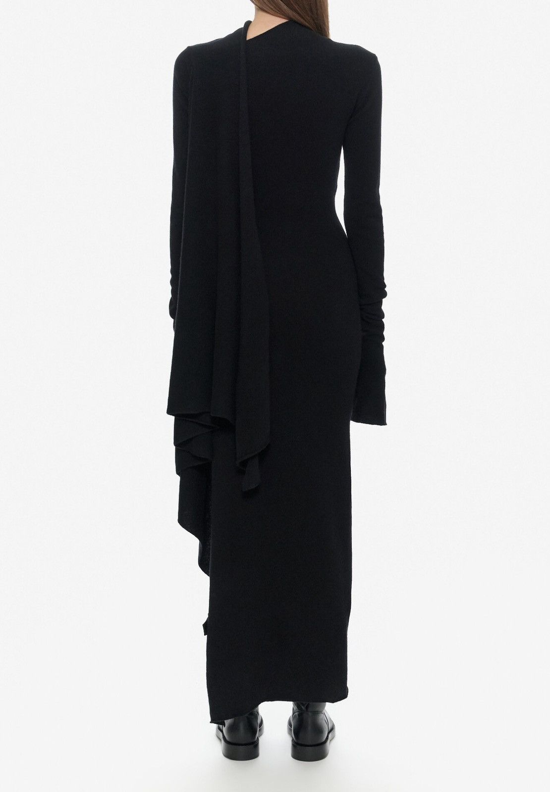 Ann Demeulemeester Ann Demeulemeester Wool Asymmetric High-Neck Dress Size M / US 6-8 / IT 42-44 - 3 Thumbnail