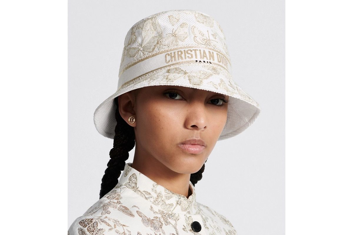Dior o1bcso1str0226 Size:OS/Small Brim Bucket Hat in White Size ONE SIZE - 6 Thumbnail