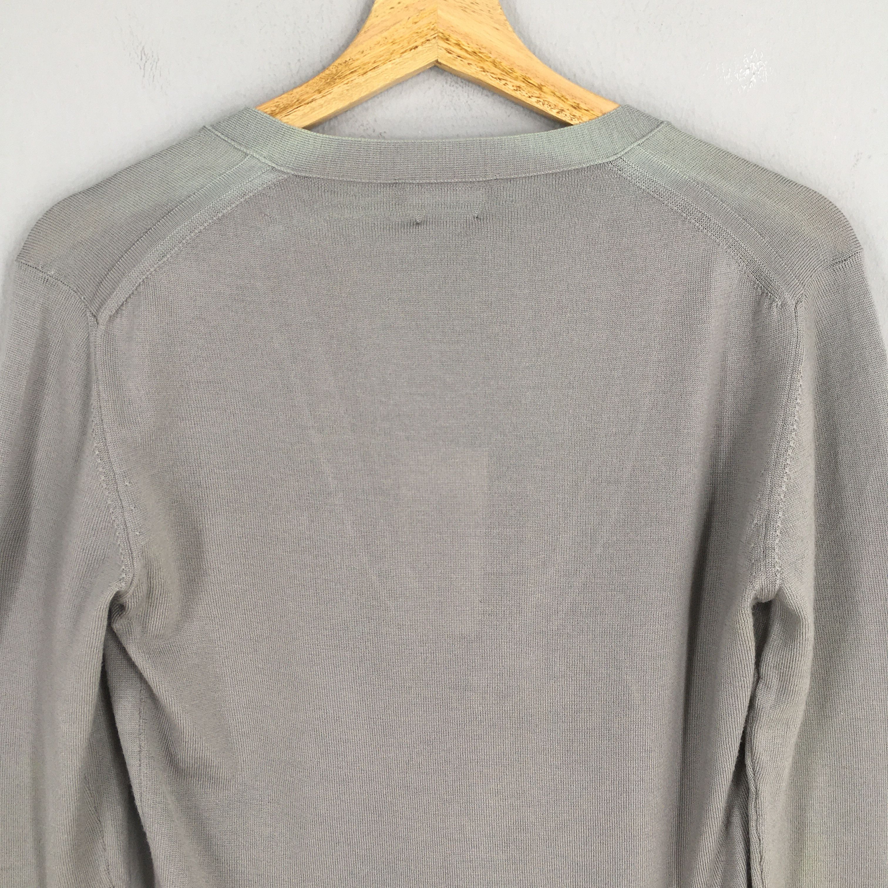 Designer × Raf Simons Vintage Raf Simons Cardigan Italy Gray Lana Sweater Small Size S / US 4 / IT 40 - 10 Thumbnail