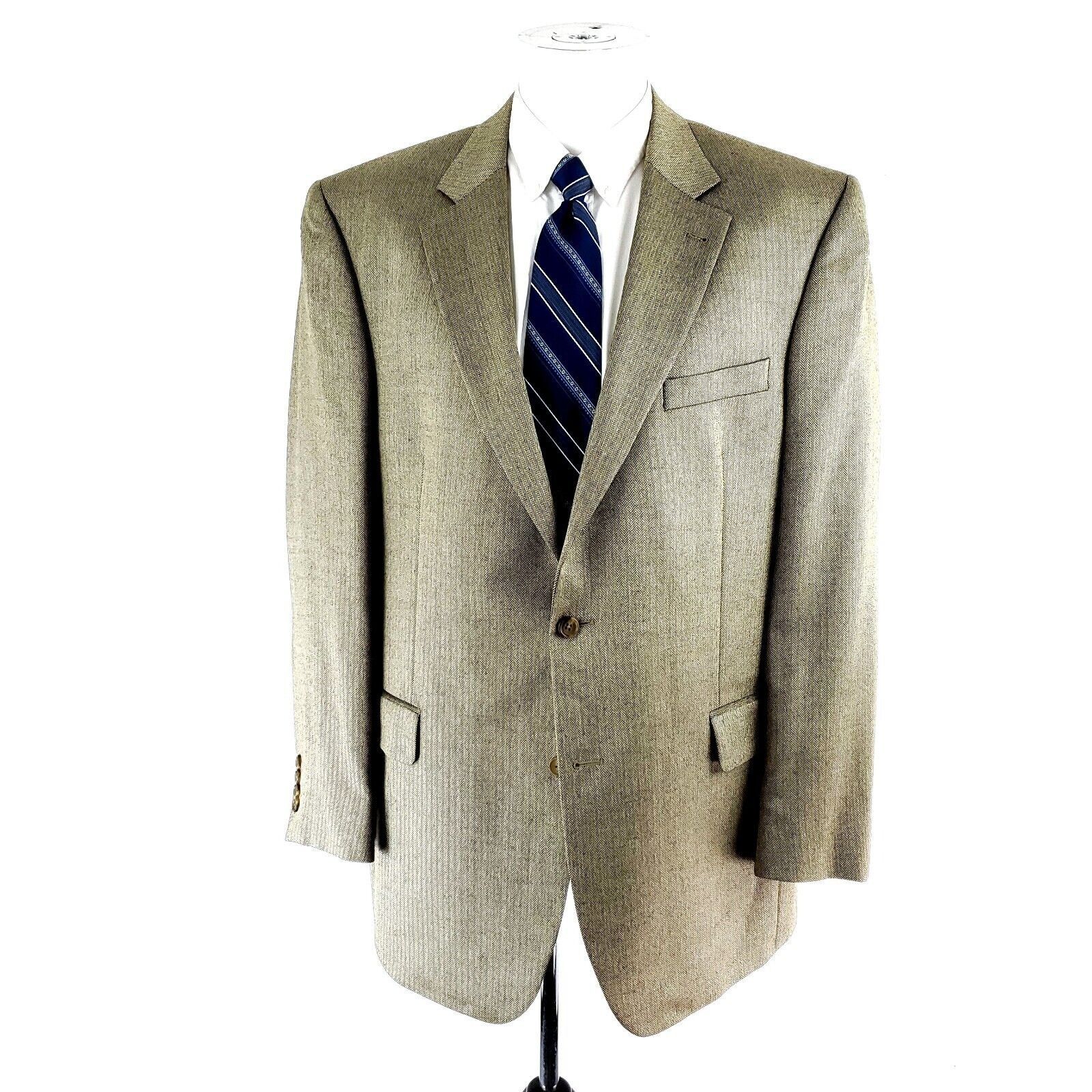 Jos. A. Bank Jos A Bank Signature Camel Hair Silk 2 Button Sport Coat 44L Size 44L - 3 Thumbnail