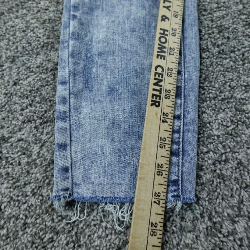 Vintage Judy Blue Jeans Womens 9 Light Denim Pants Skinny Fit High Rise Stretch Raw Hem Jeans Slim Short/Medium? Size 30" / US 8 / IT 44 - 3 Thumbnail