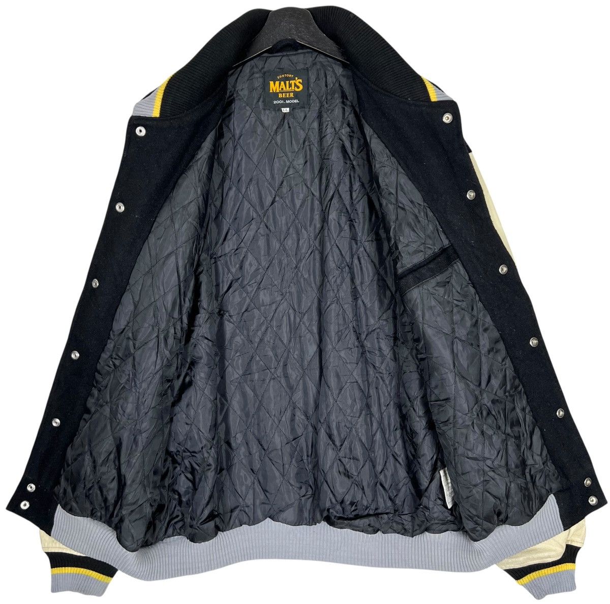 Vintage Vintage Suntory Malt’s Beer Leather Sleeve Varsity Jacket Size US XL / EU 56 / 4 - 7 Thumbnail