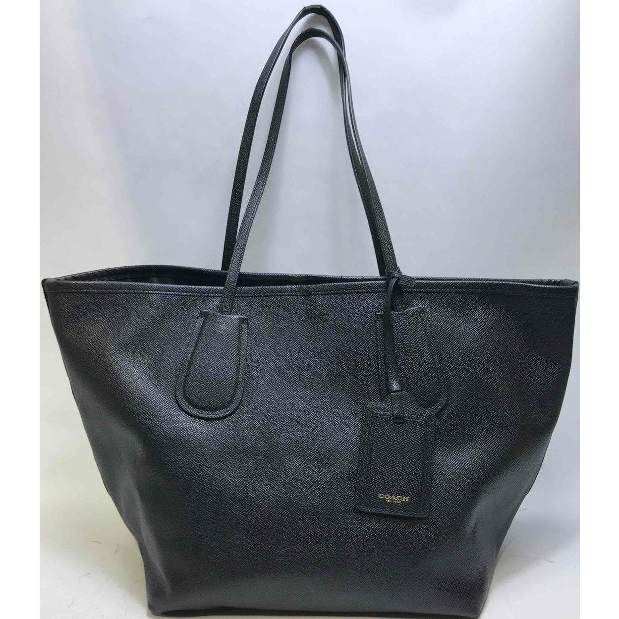 Coach Authenticated Black Leather Coach Tote F1473-33581 Shoulder Size ONE SIZE - 3 Thumbnail