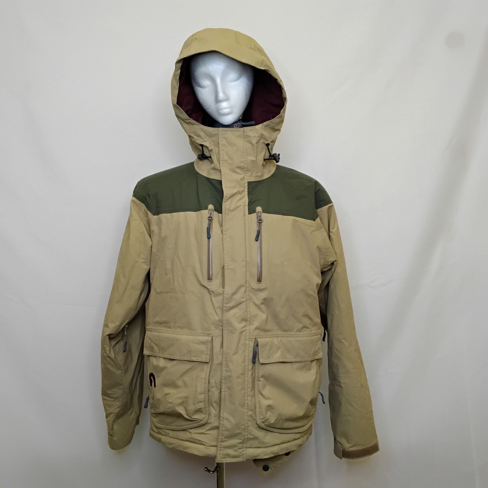 Flylow Flylow Insulated Ski Jacket Men's M Beige/Green Hooded Size US M / EU 48-50 / 2 - 2 Thumbnail
