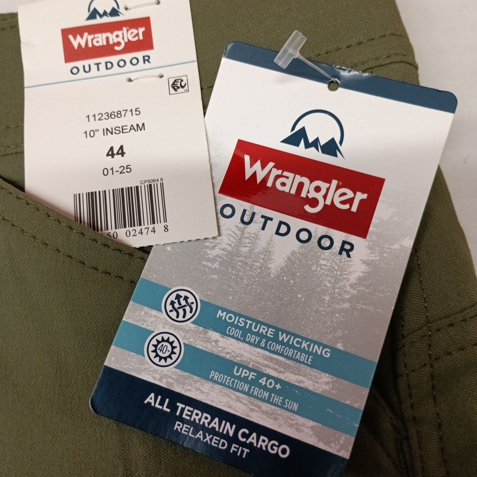 Wrangler Wrangler Cargo Shorts Men's Size 44 Green 10" Inseam Relaxed Size US 44 / EU 60 - 2 Thumbnail