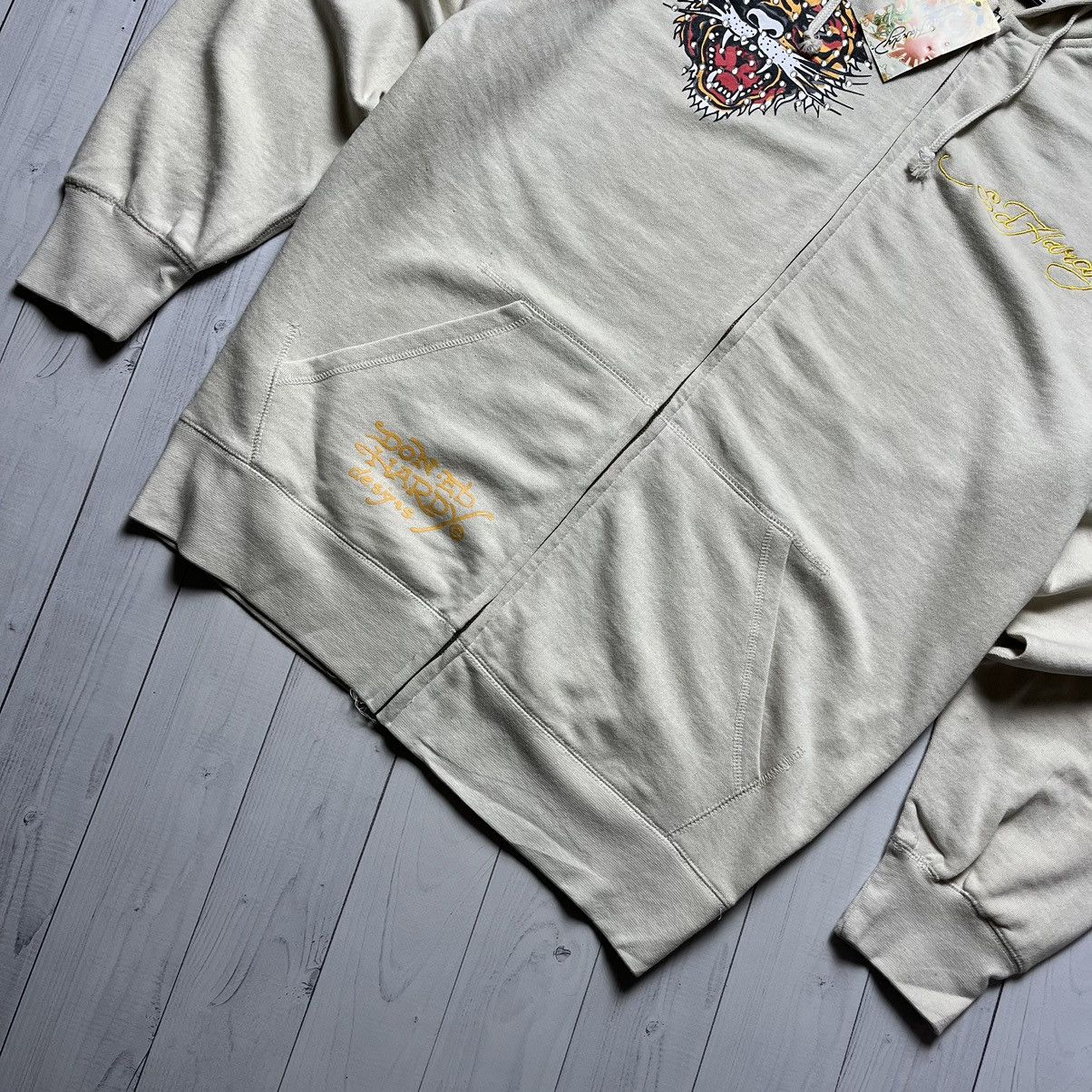 Ed Hardy × Vintage Vintage Ed Hardy hoodie big logo tiger rare size : Xl , XxL Size US XL / EU 56 / 4 - 7 Thumbnail