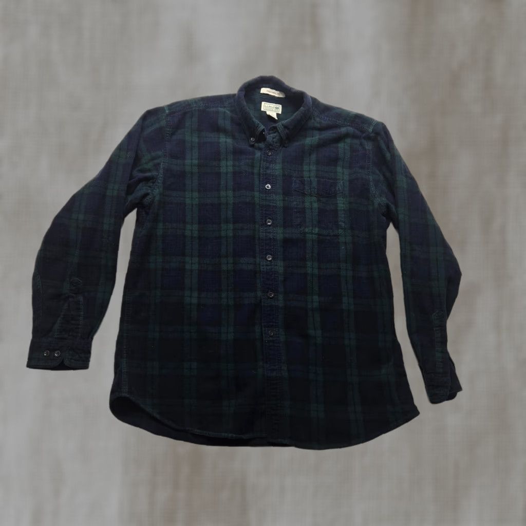 Vintage Saddlebred Shirt Button-Up Plaid Blue Check Brown Cotton Adult Men's XL Fall Winter Casual Classic Size US XL / EU 56 / 4 - 1 Thumbnail