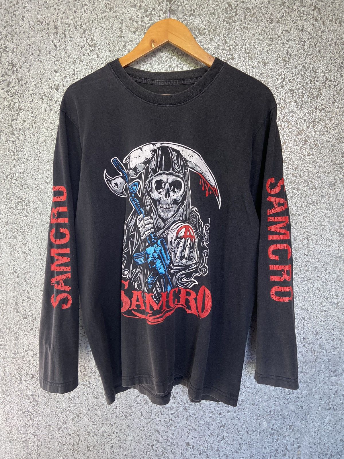 🔥 Vintage Son of Anarchy t shirt long sleeve skulls