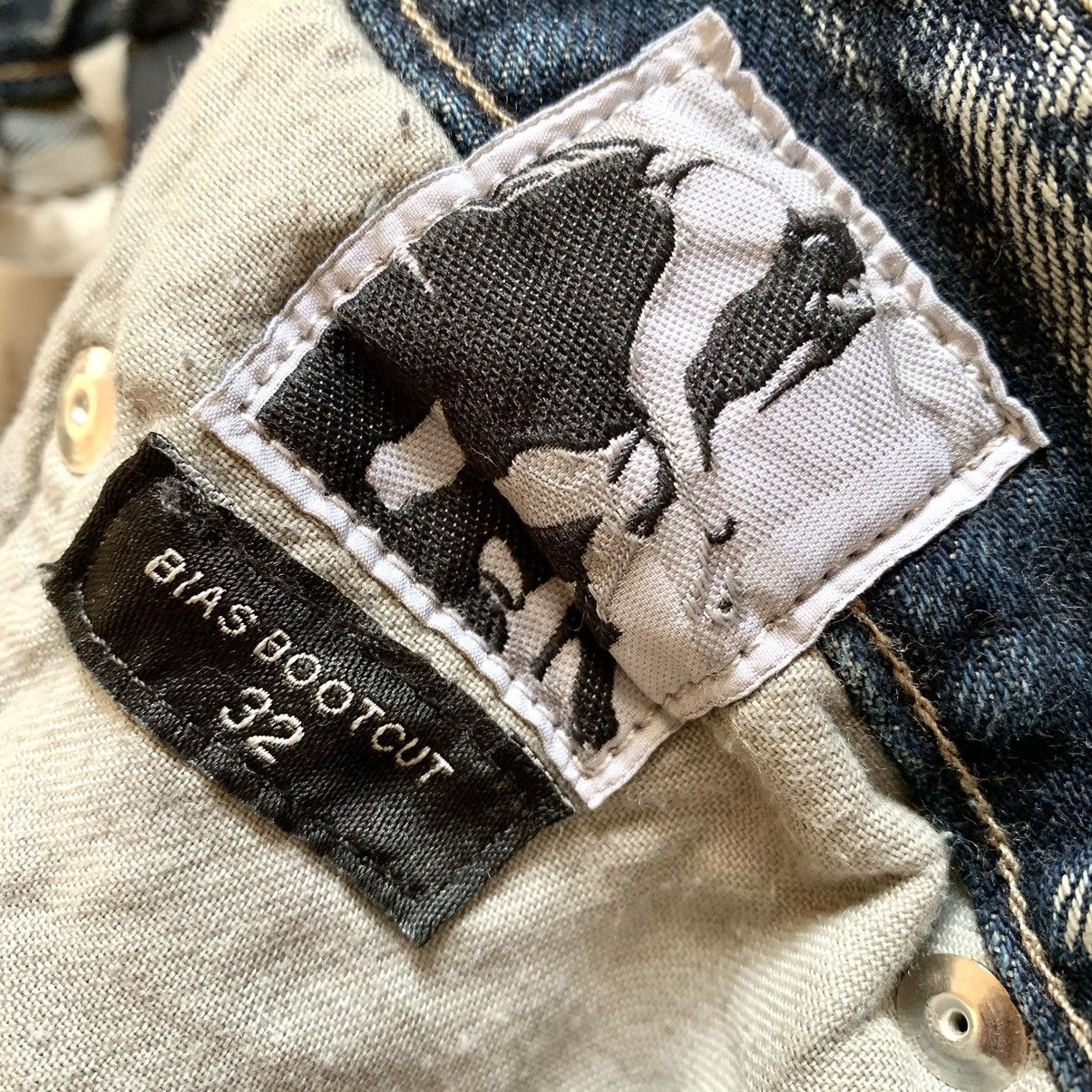 Rick Owens Rick Owens Drkshdw Bias Bootcut Shredded Pearl Washed Denim Size US 32 / EU 48 - 10 Thumbnail