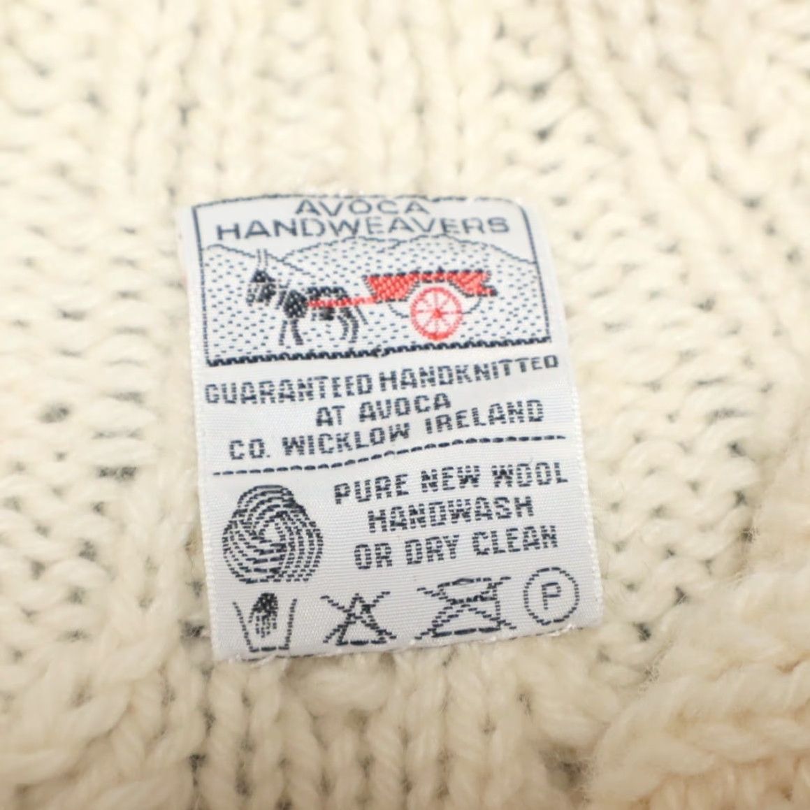 Vintage Avoca Handweavers Full Zip Handknit Wool Solid Long Sleeve Sweater Natural Women's S Shirt Size S / US 4 / IT 40 - 5 Thumbnail