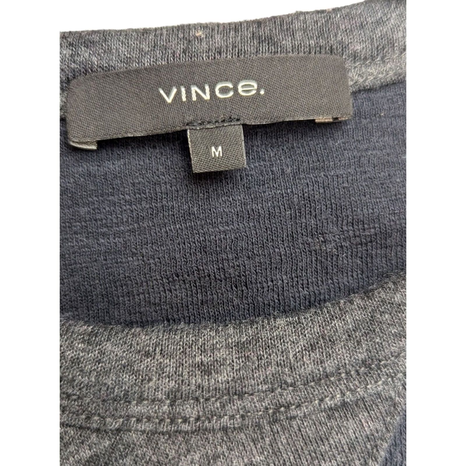 Vince Vince Sweater Mens M Dark Gray Crew Neck Long Sleeve Pullover golf outdoors Size Size US M / EU 48-50 / 2 - 2 Thumbnail