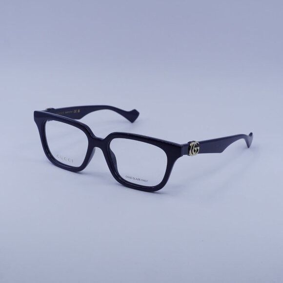 Gucci Gucci GG1536O 011 Eyeglasses Navy Blue 53mm Square Frame Size ONE SIZE - 1 Thumbnail