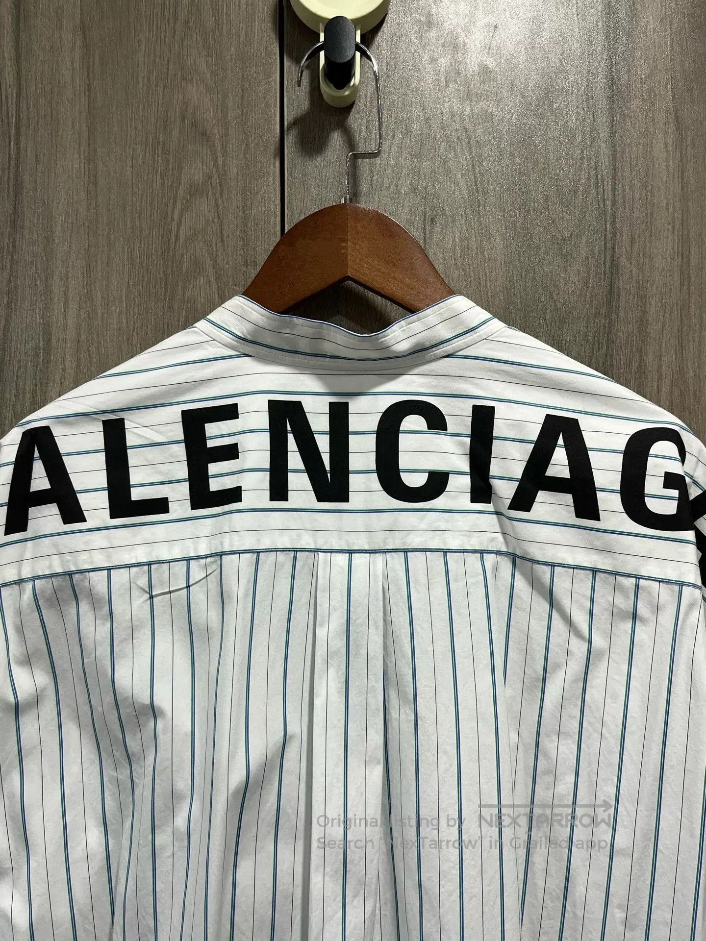 Balenciaga Balenciaga White Striped Logo Bow Cotton Shirt. Size XS / US 0-2 / IT 36-38 - 7 Thumbnail