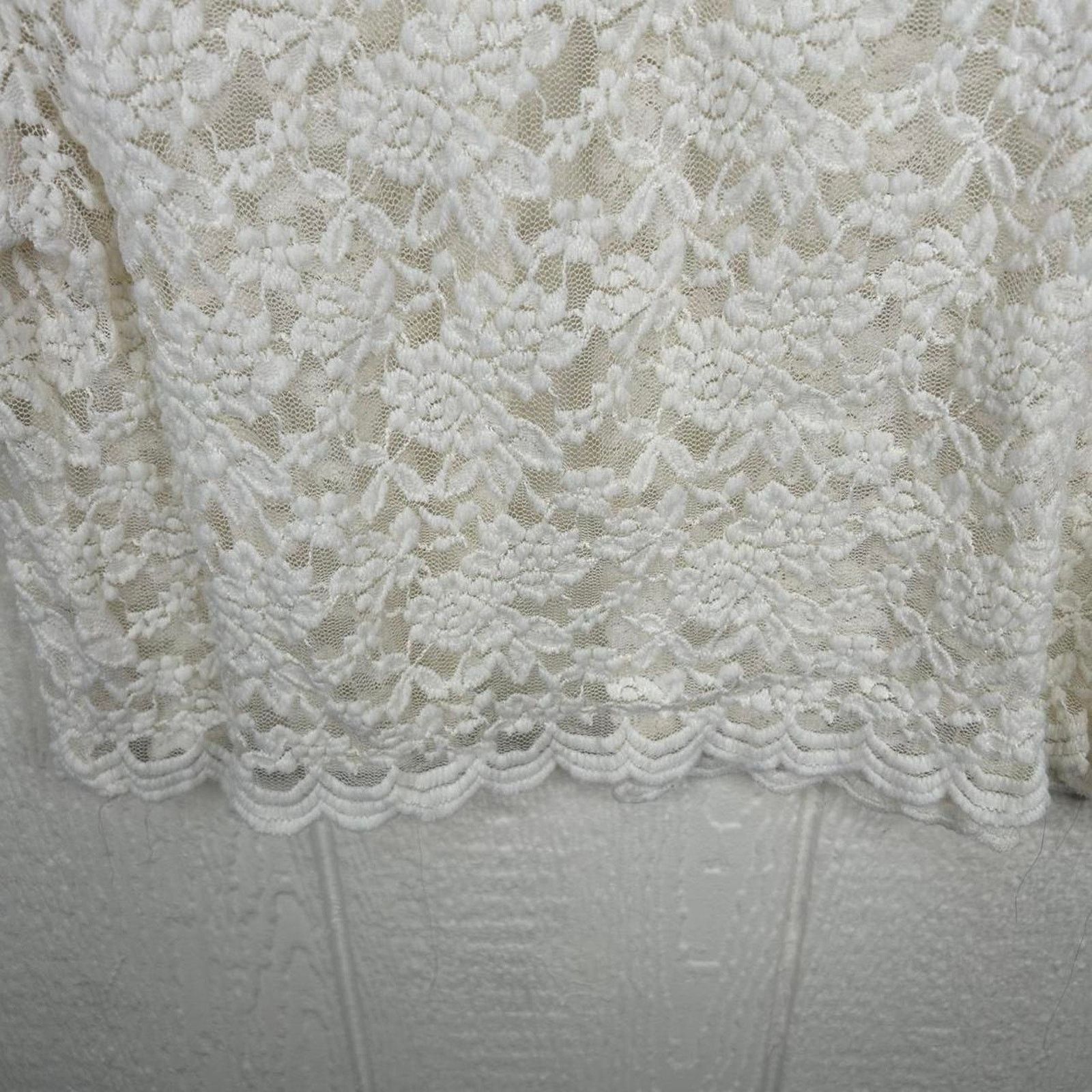 Other Y2K Connected Apparel Lace Boho Cropped Cardigan Top Large Size L / US 10 / IT 46 - 7 Thumbnail