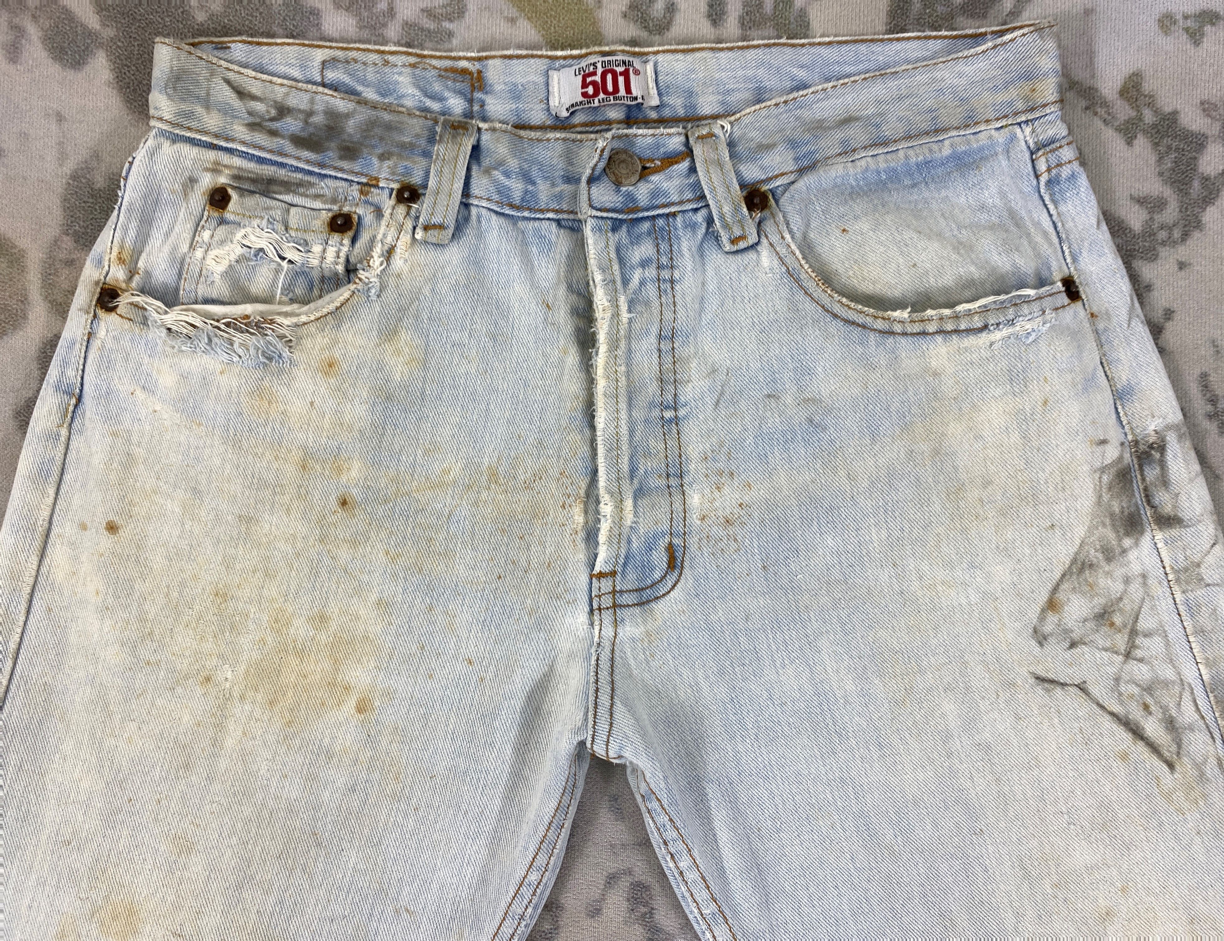 Levi's Light Blue Wash Vintage Levi's 501 Jeans 31x29 Denim -JN1593 Size US 31 - 3 Thumbnail