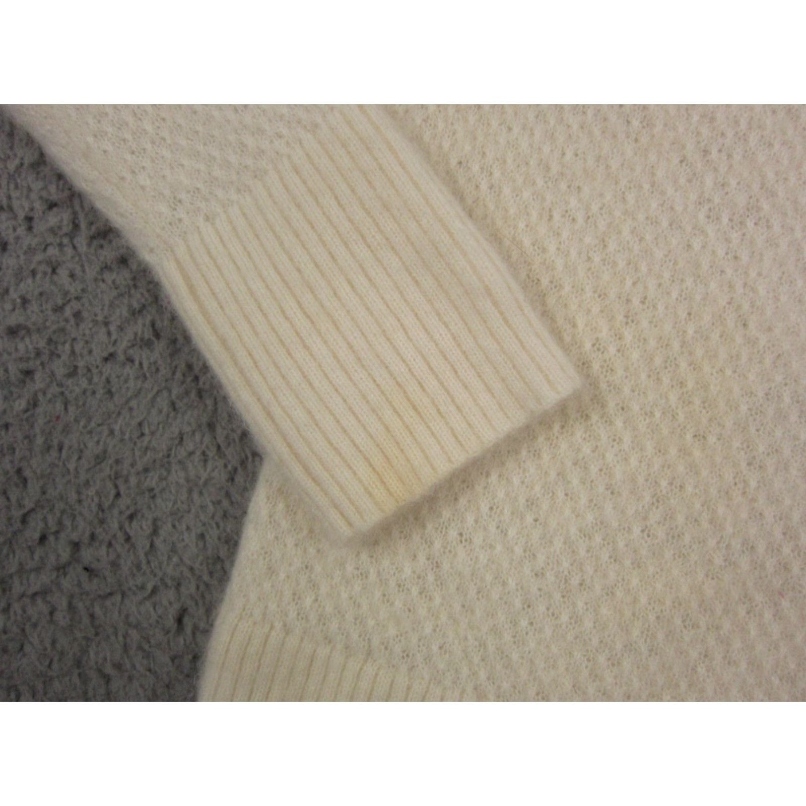 Quince Quince Sweater Womens Medium Creme Wool Alpaca Knit Mock Neck Casual Cozy Size M / US 6-8 / IT 42-44 - 4 Thumbnail