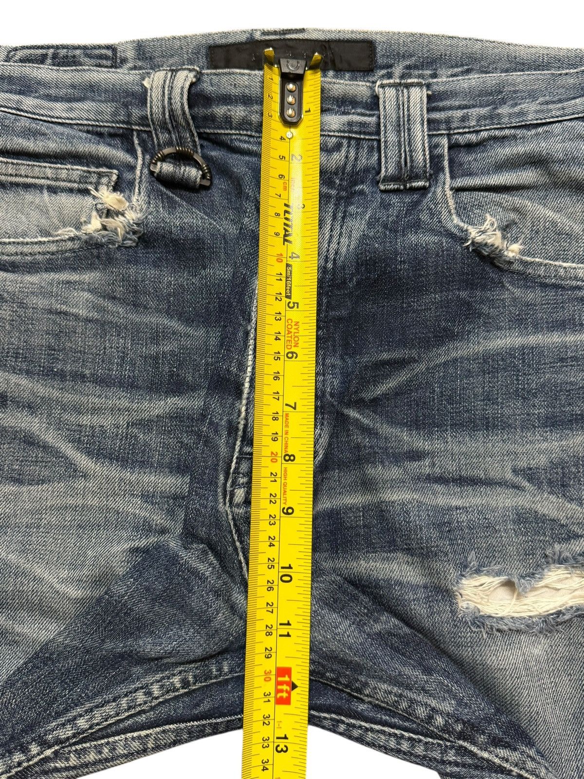 Roar Vintage 90s Japan Roar Blue Faded Wash Whisker Distressed Size US 32 / EU 48 - 14 Thumbnail