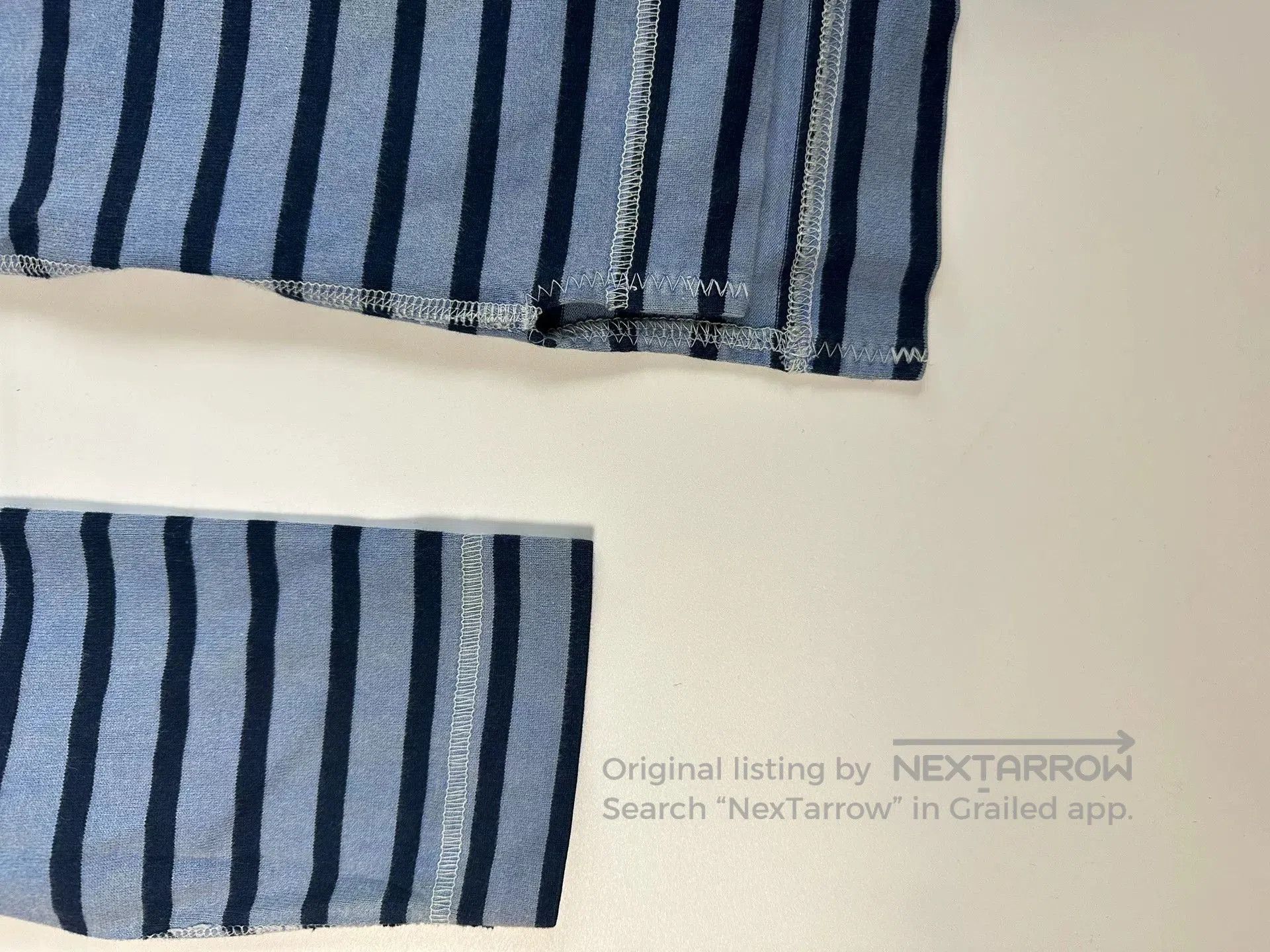 Takahiromiyashita The Soloist. Striped Long Sleeve Zip Top by Takahiro Miyashita. Size US M / EU 48-50 / 2 - 3 Thumbnail