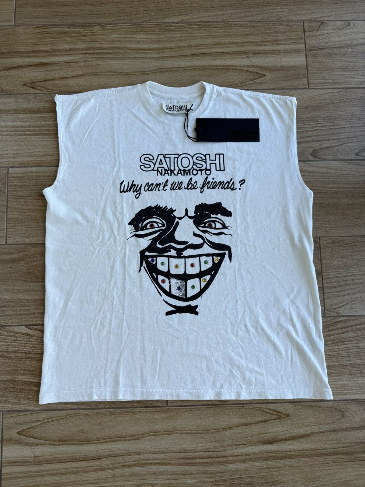 Satoshi Nakamoto Satoshi Nakamoto Why Can't We Be Friends Tee White Size US XL / EU 56 / 4 - 1 Thumbnail