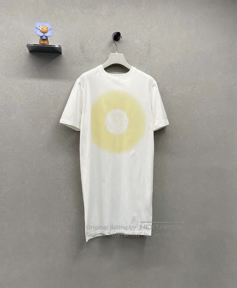 Hermes Hermes Logo Printed Short-Sleeve Dress, Yellow Ombre Size XS / US 0-2 / IT 36-38 - 3 Thumbnail